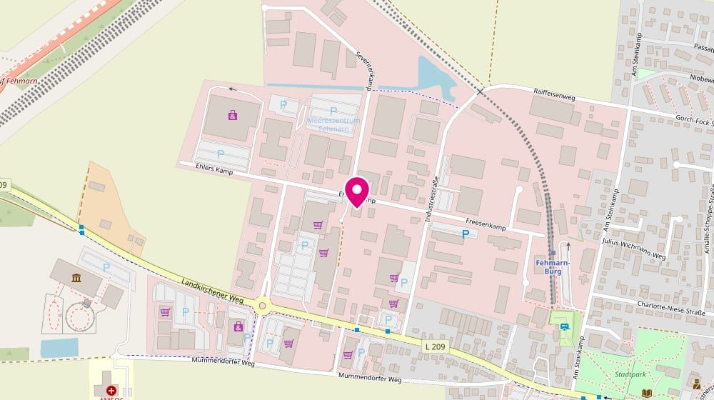 Karte mit dem Standort von Taxi Barnasch: Ehlers Kamp 4, 23769 Fehmarn